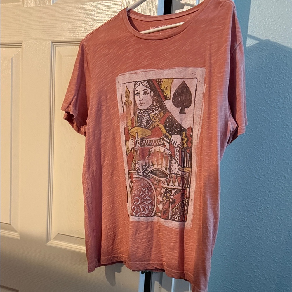 Graphic Tee with Playing Card Design